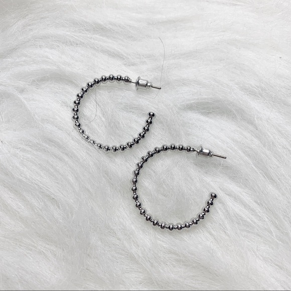 Francesca's Collections Jewelry - Francescas Silver Textured Hoops